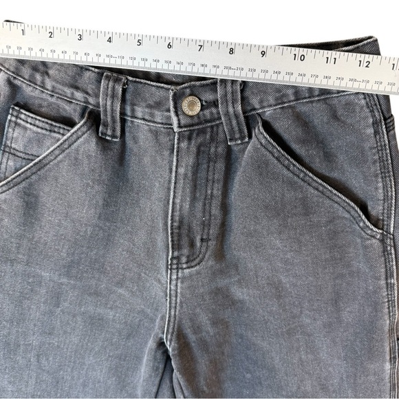 J. Galt Gray Straight Leg Subtly Distressed Cotton Denim Pants Womens Small - Picture 4 of 7